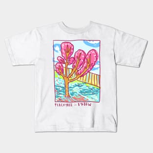 Deluxe Peach Tree Kids T-Shirt